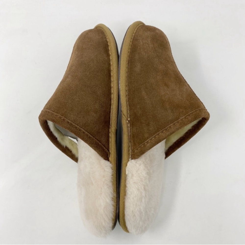 Brookstone Suede Shearling Slippers (Men’s Large 10/11)